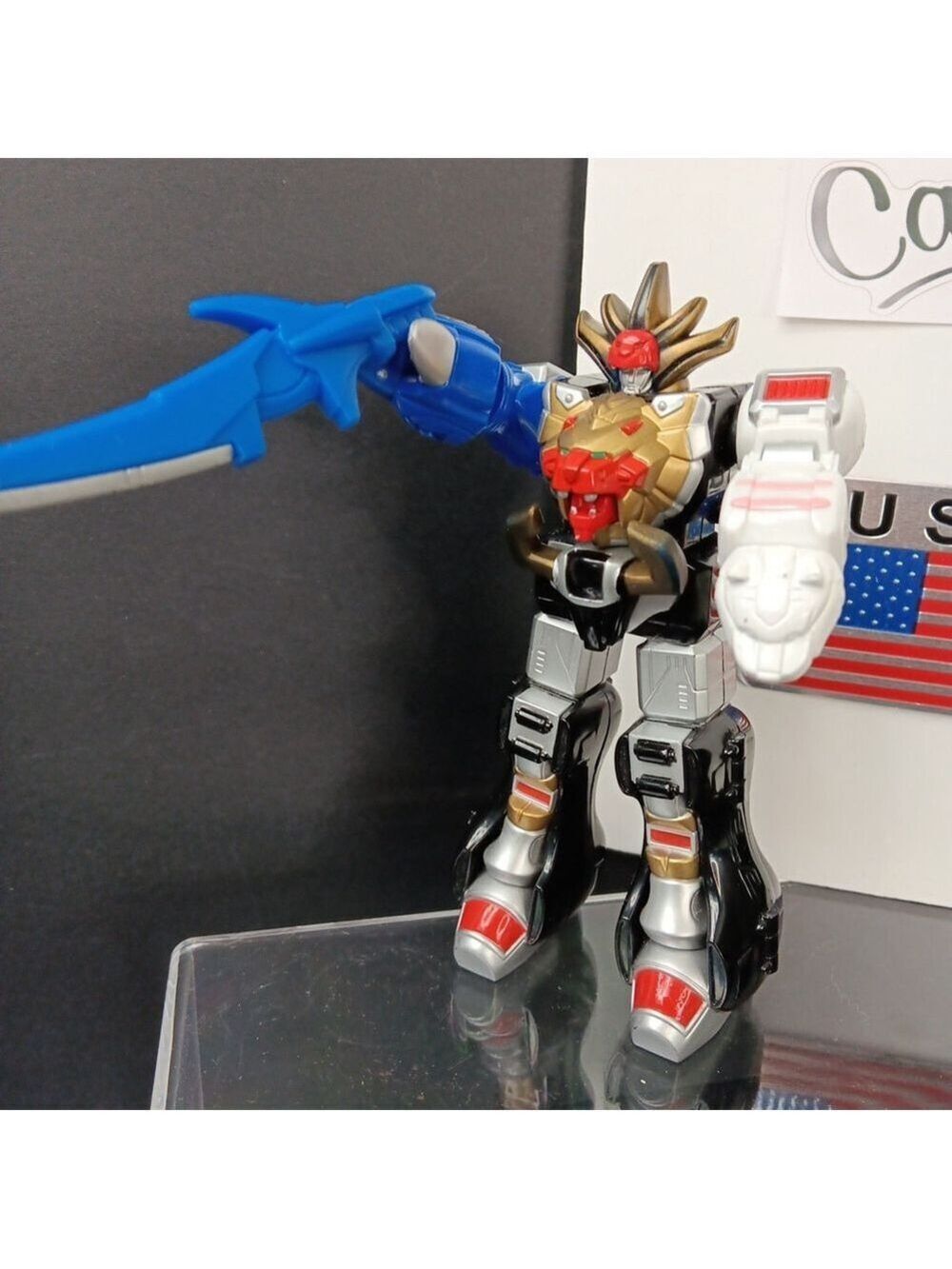 Power Rangers Wild Force Megazord 5.5" Figure Bandai 2001 Sword And Missile CN